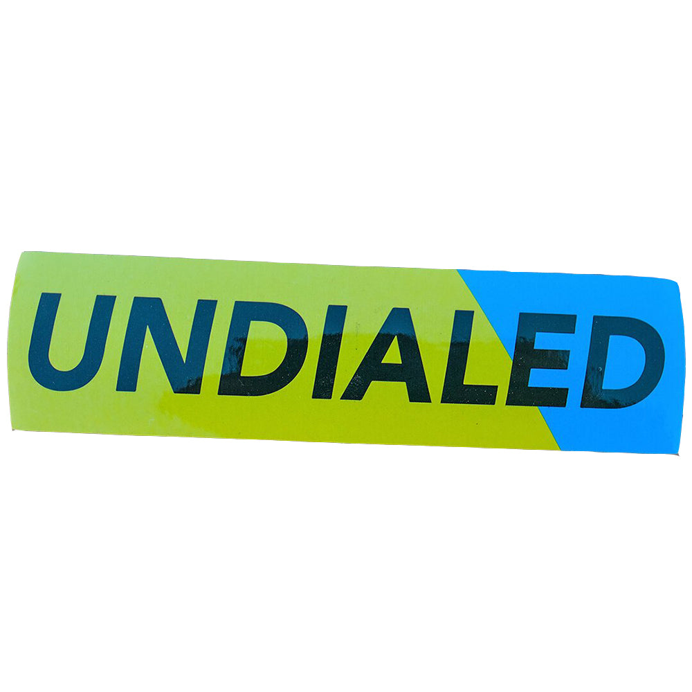 Undialed Yellow And Blue - Sticker