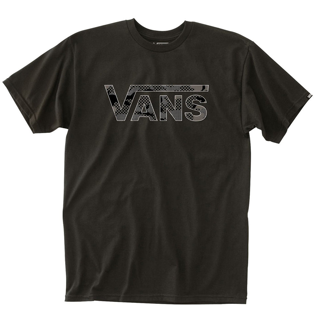 Vans Boys Classic Logo Black Pattern Camo - Shirt