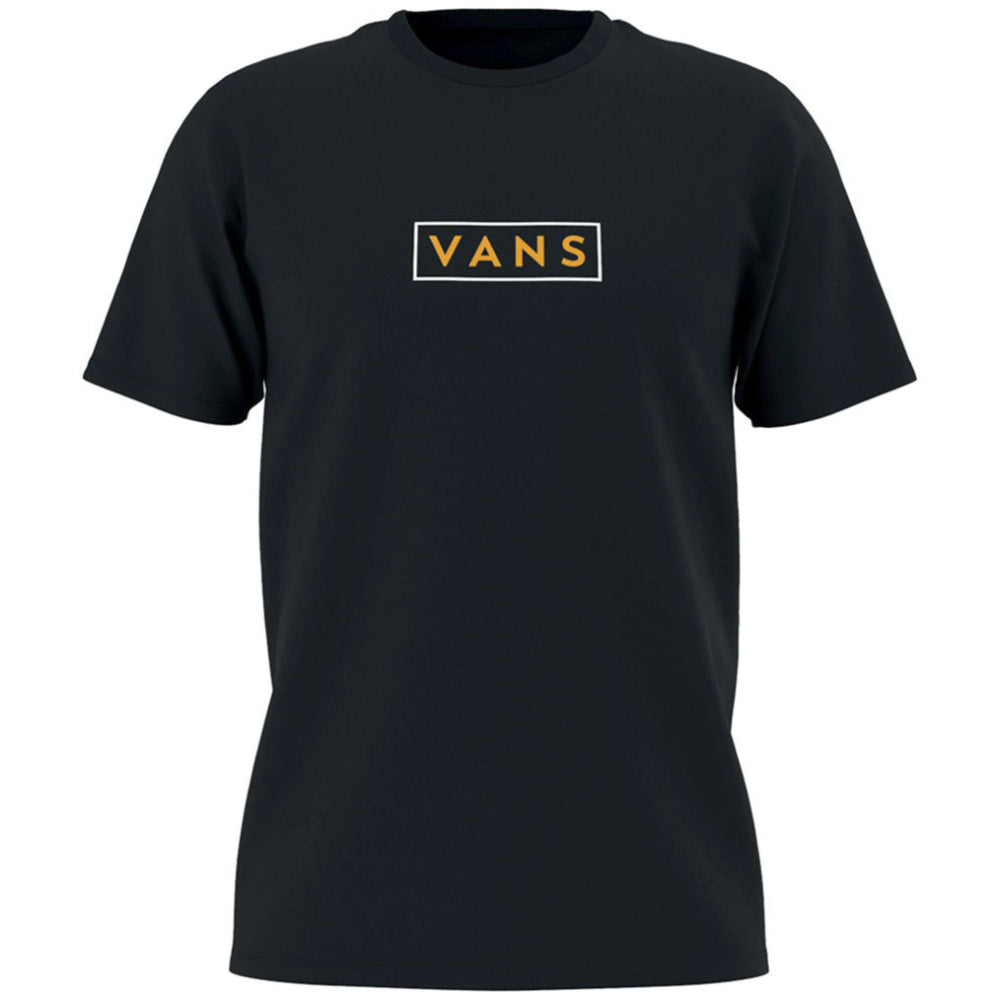 Vans Classic Easy Box T-Shirt Black White / Old Gold LOGO