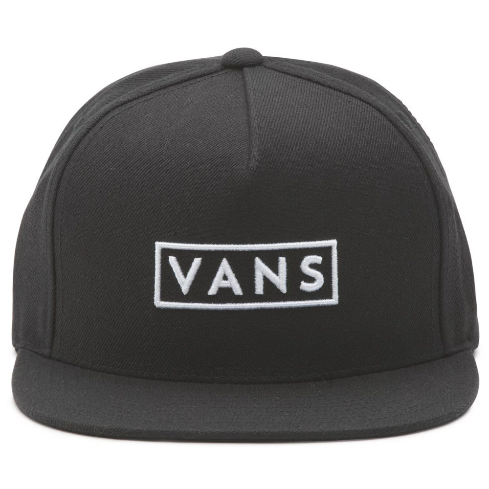Vans Easy Box Snapback Hat Black Front Logo