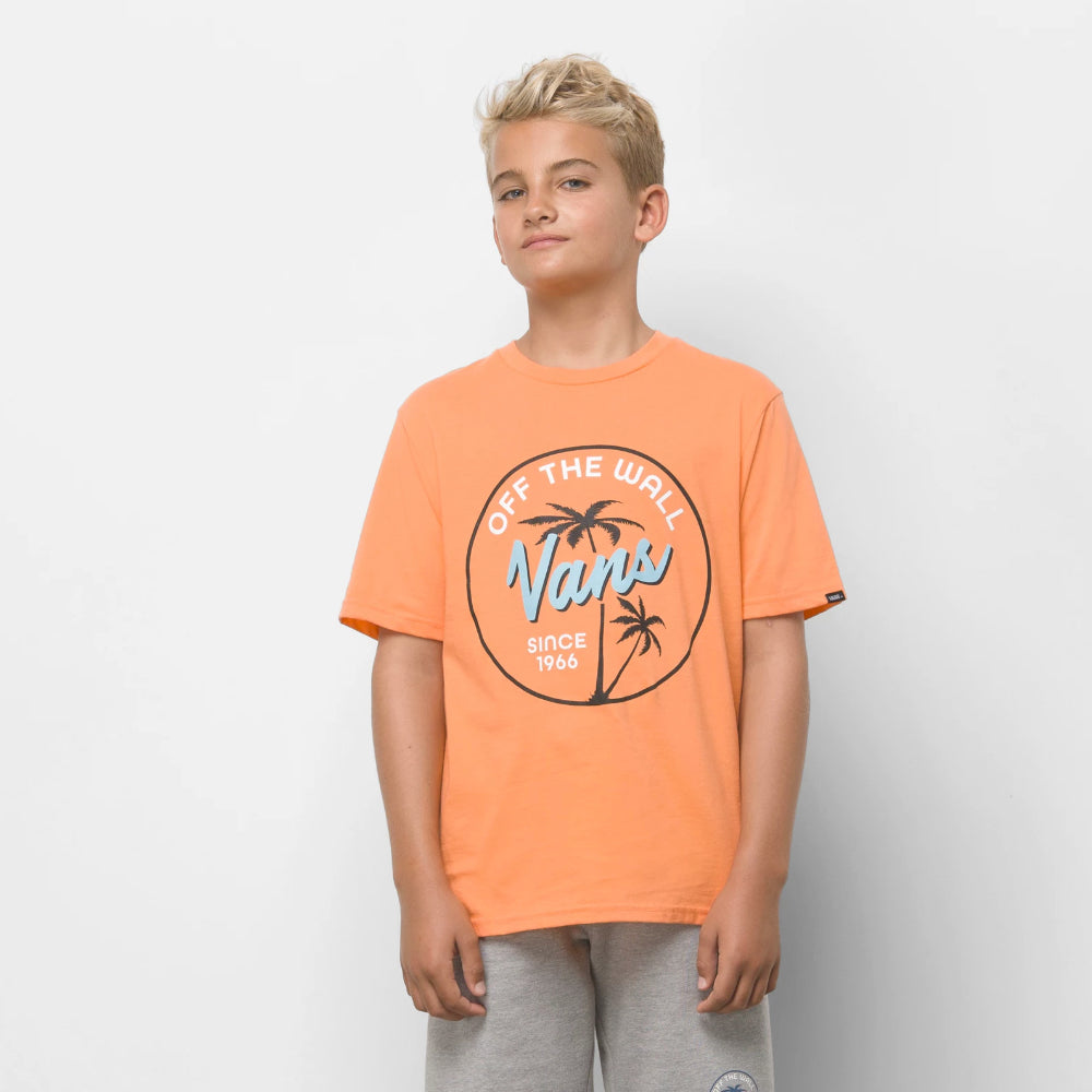 Vans Kids Palm Script Melon T-Shirt Front