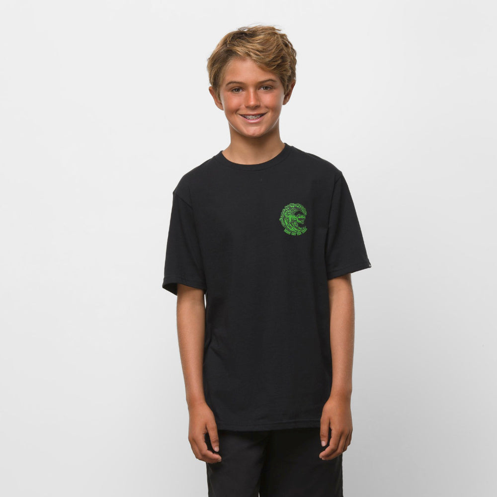 Vans Kids Surf Dino Black T-Shirt Front
