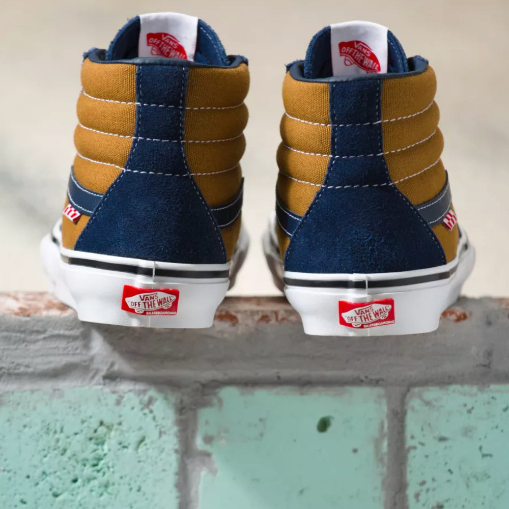 Vans Skate Sk8-Hi Reynolds Navy / Golden Brown - Shoes Back