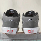 Vans Skate Half Cab Grey White Shoes Back View Logo