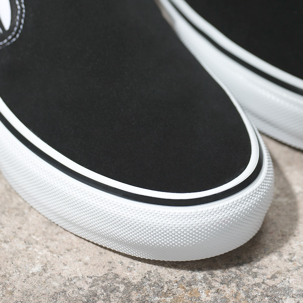 Vans Skate Slip-On Black / White - Shoes Duracap Reinforced Toecap