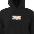 Vans Youth Easy Logo Gradient Pullover Hoodie Black Close Up