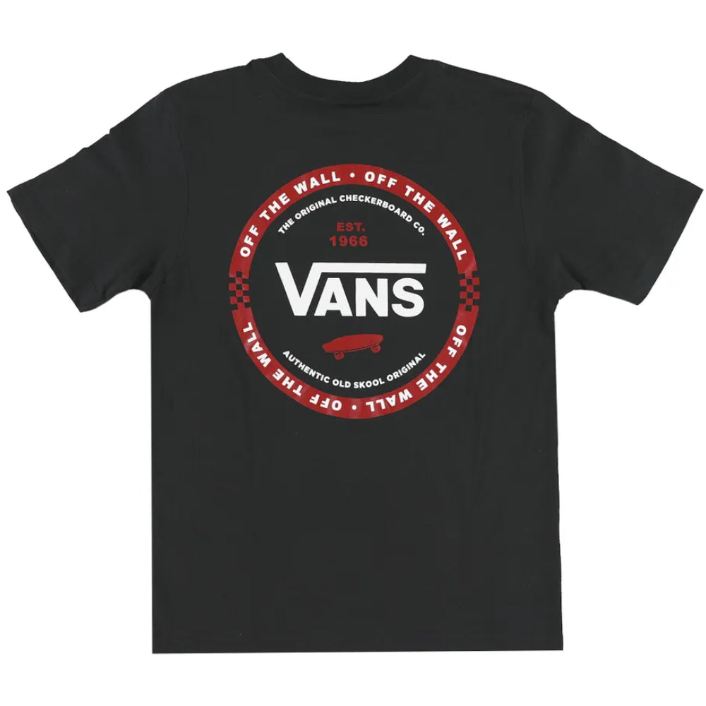 Vans Youth Logo Check Black T-Shirt Back