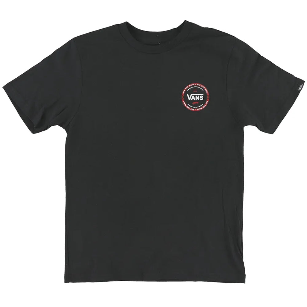 Vans Youth Logo Check Black T-Shirt