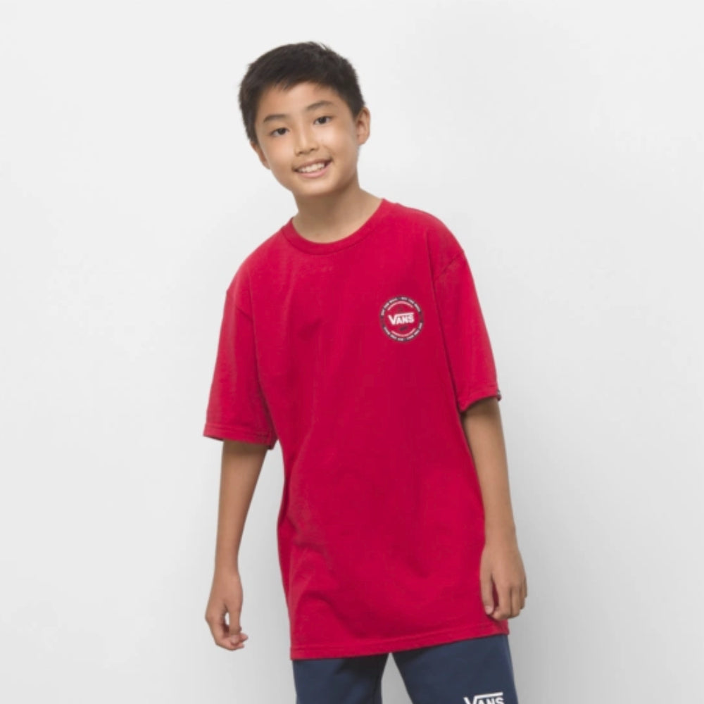 Vans Youth Logo Check Chili Pepper T-Shirt Model