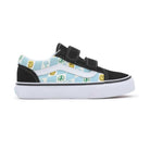 Vans Youth Old Skool Velcro Melted Checker Black / Multi - Shoes Outside