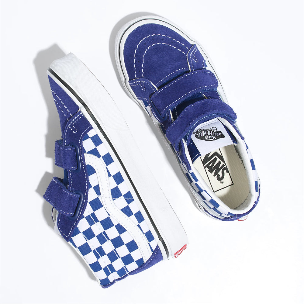 Vans Youth Sk8-Mid Reissue Velcro Blueprint - Shoes Side Top
