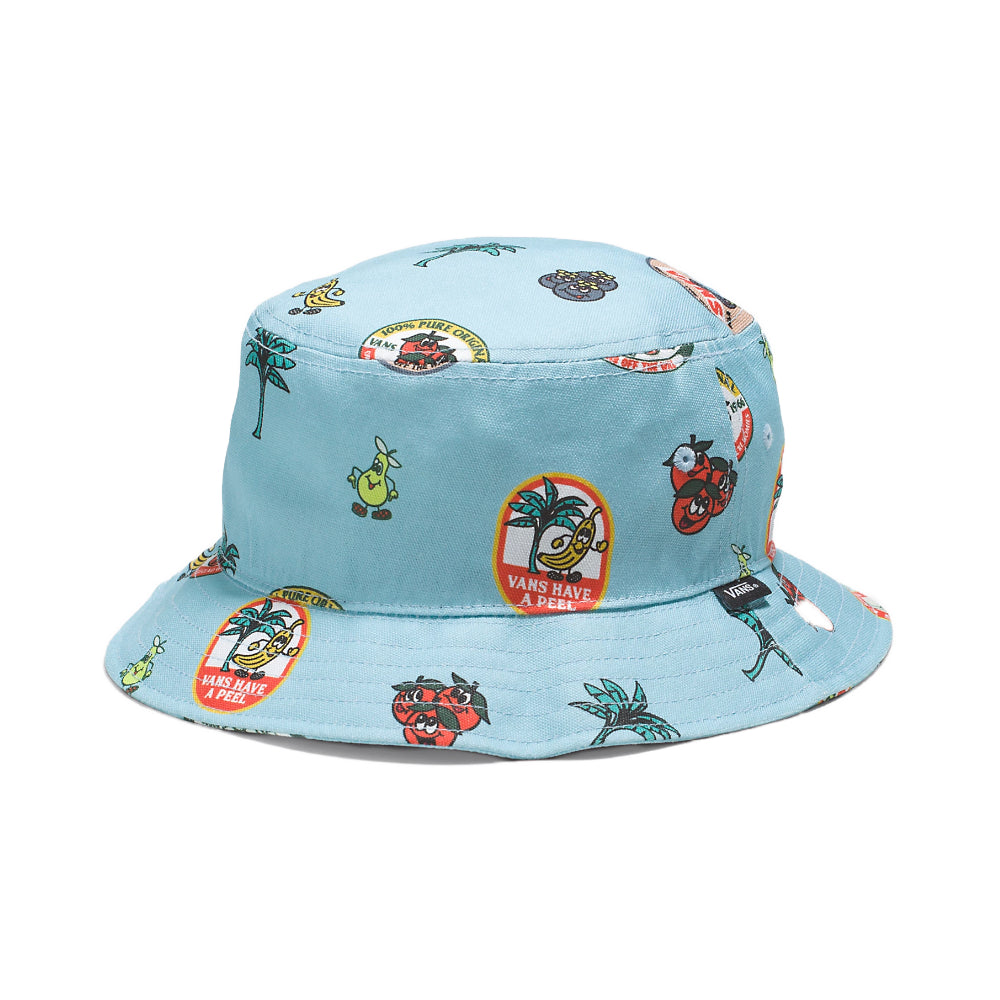 Vans Youth Undertone Hat Blue Glow Whether you’re frequenting your favorite local hangout or exploring a brand new place, the Undertone Bucket Hat is the perfect choice to throw on and go. Made with a soft cotton, this bucket hat features a high-density plastisol Vans logo at the front panel for a unique retro vibe.