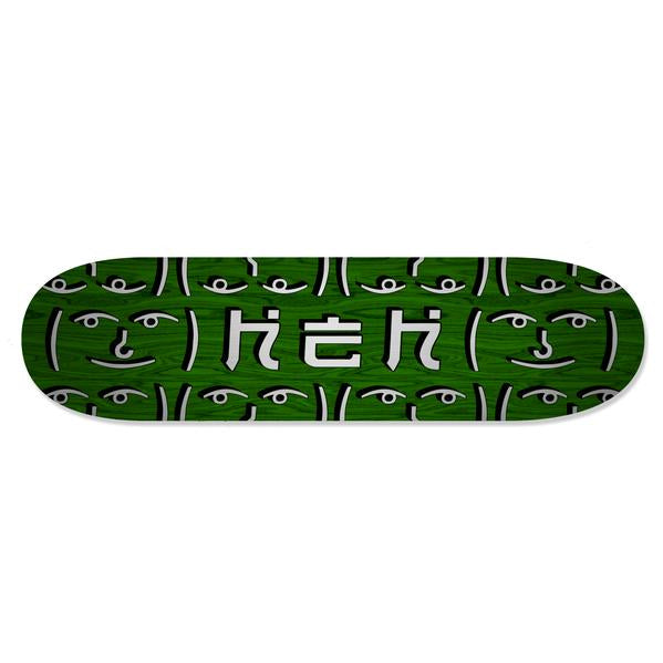 HEH OG Silver Logo Green Top / Bottom - Skateboard Deck