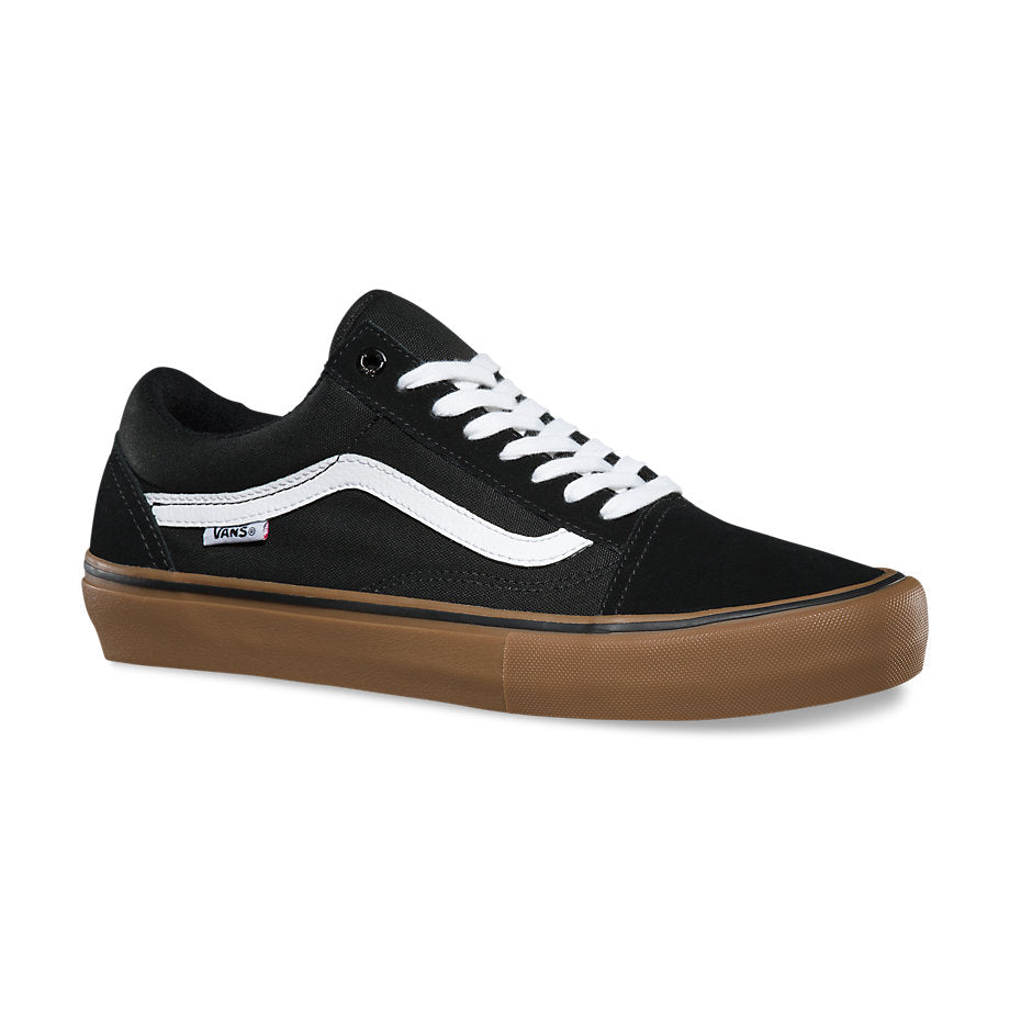 Vans Old Skool Pro Black/White/Gum - Shoes Angle View