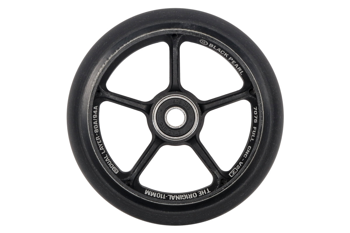 Black Pearl Original V2 Double Layer 110mm (PAIR) - Scooter Wheels Black