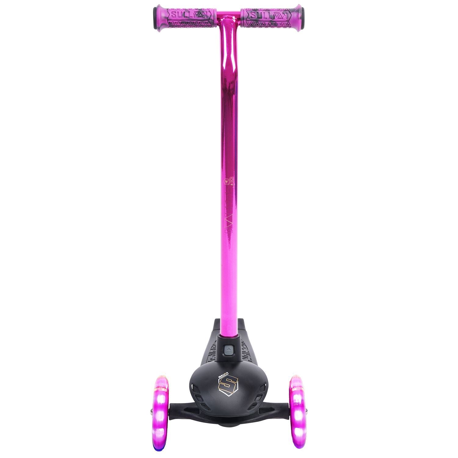 Sullivan Lean N Glide Tri Scooter - Kick Scooter Pink Black Front View