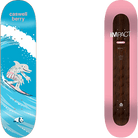 Enjoi Surf's Up Impact Light Berry 8.125 - Skateboard Deck Top And Bottom