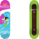 Enjoi Surf's Up Impact Light Judkins 8.25 - Skateboard Deck Top And Bottom