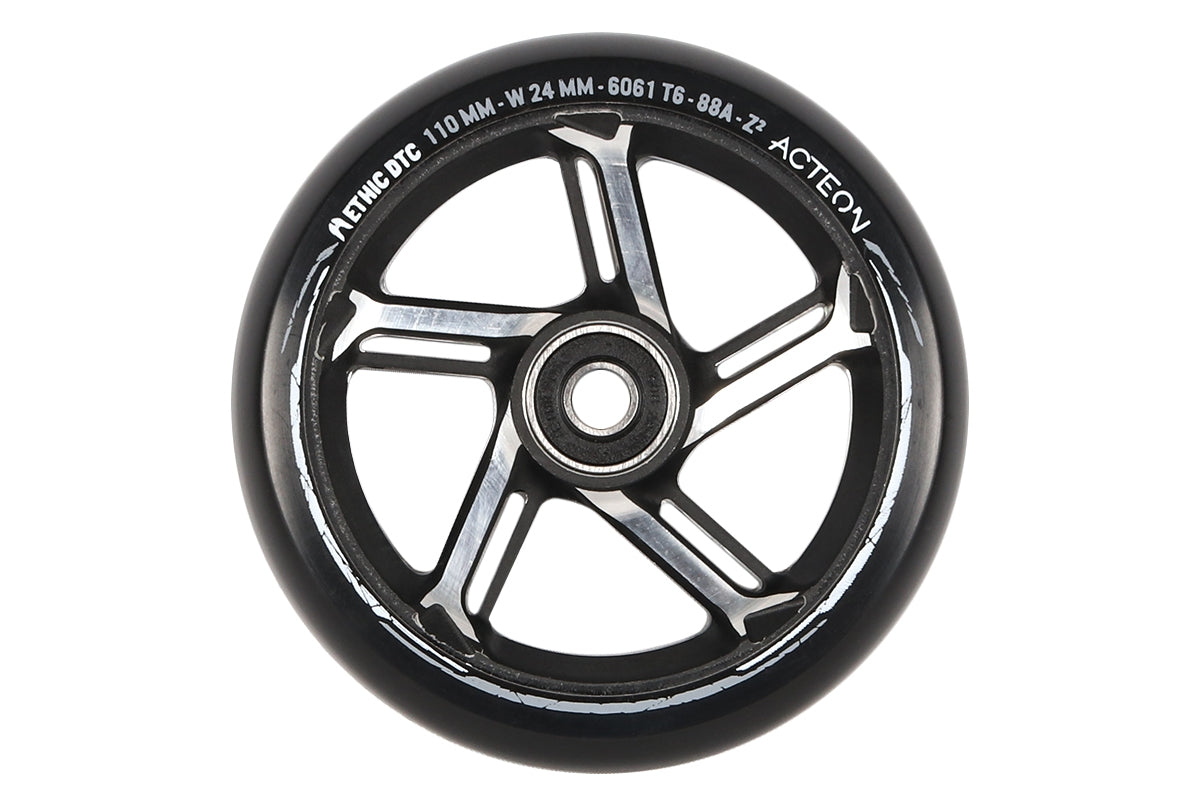 Ethic Acteon 110mm (PAIR) - Scooter Wheels Black Raw 