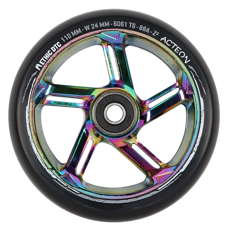 Ethic Acteon 110mm (PAIR) - Scooter Wheels Oil Slick