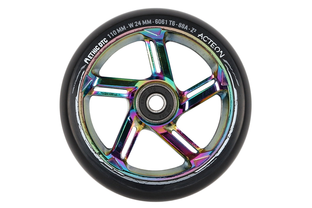 Ethic Acteon 110mm (PAIR) - Scooter Wheels Oil Slick
