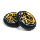 North Scooters Contact 115x30mm Black PU (PAIR) - Scooter Wheels Gold