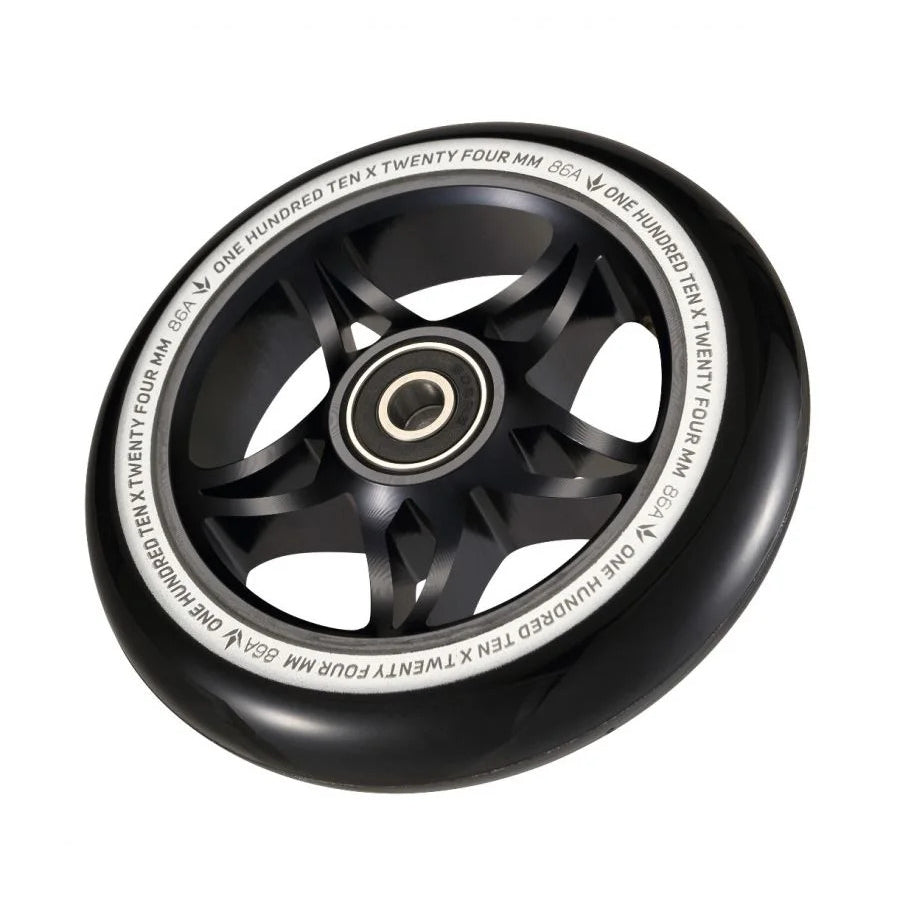 Envy S3 110mm (PAIR) - Scooter Wheels Black Black Angle View