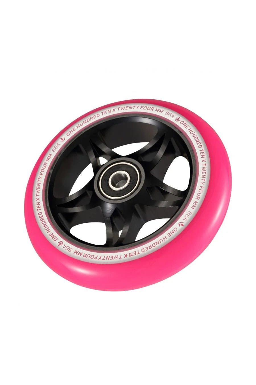 Envy S3 110mm (PAIR) - Scooter Wheels Black Pink Angle View