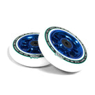 North Scooters Wagon 110mm White PU (PAIR) - Scooter Wheels Blue