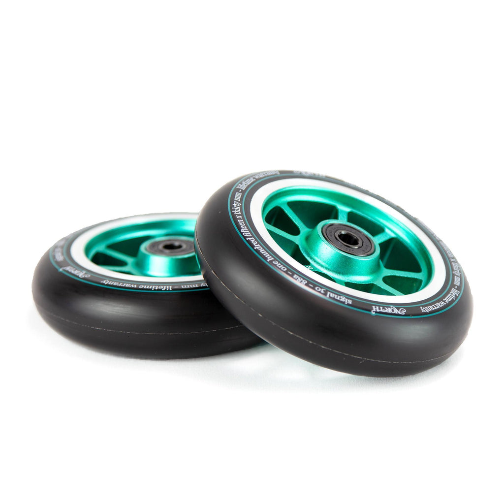 North Scooters Signal 115X30mm (PAIR) - Scooter Wheels Emerald