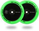 Root Industries AirWheels Radiant 120mm Black Urethane (PAIR) - Scooter Wheels Green