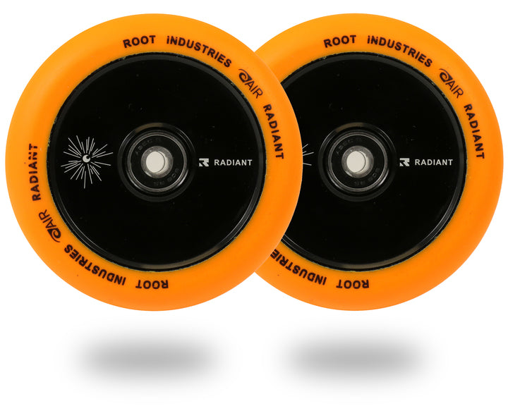 Root Industries 110mm Radiant Air Wheels (PAIR) - Scooter Wheels Orange