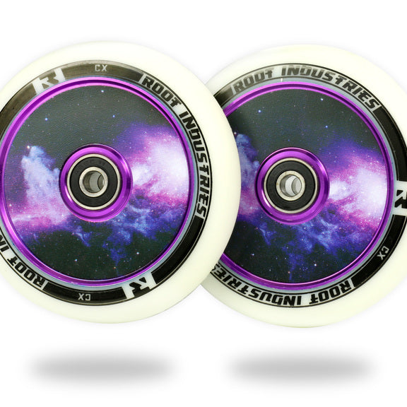 Root Industries AirWheels 110mm White Urethane Design Core (PAIR) - Scooter Wheels Galaxy
