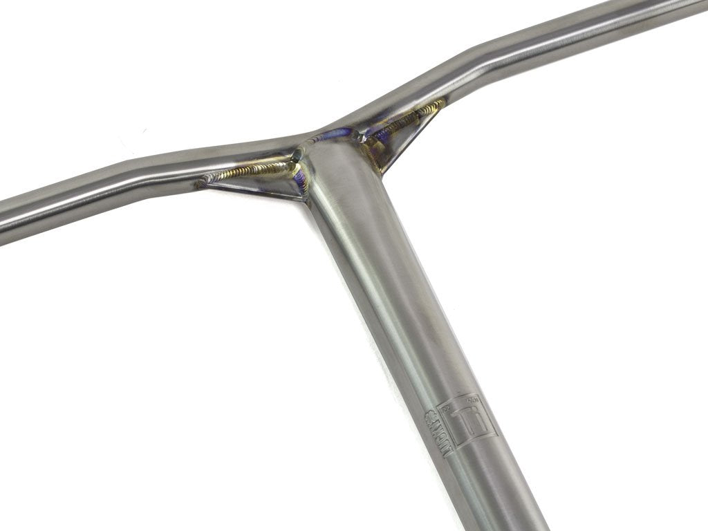 Lucky Kink Titanium With Gussets - Scooter Bars Close-Up View