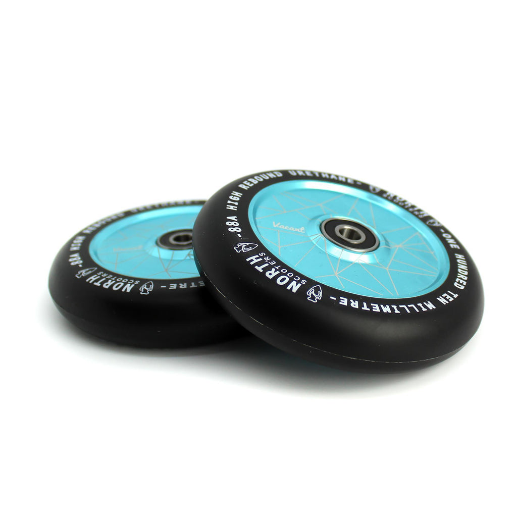 North Scooters Vacant 110mm Black PU (PAIR) - Scooter Wheels Mint