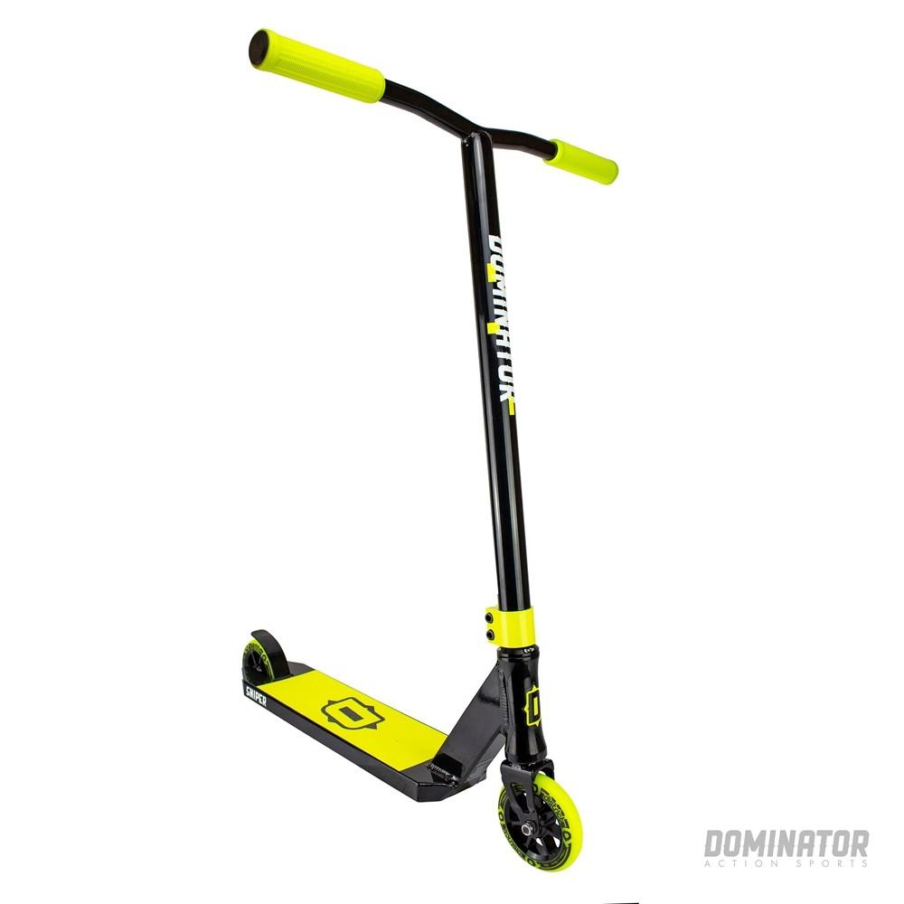 Dominator Sniper - Scooter Complete Black Neon Yellow Full View